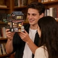 thumbnail image 3 of Book Nook Kit - DIY Miniature House Japanese Fan Shop Dollhouse Kit for Adults and Teens, Booknook Tiny House Bookshelf Decor 3D Wooden Puzzle, Gifts for Family, Friends, 3 of 7