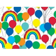Pack of 1, Rainbow Party Wrapping Paper 24" x 833', Full Ream Roll for Holiday, Party Favor, Kid's Birthday, Event Celebration, Made in USA