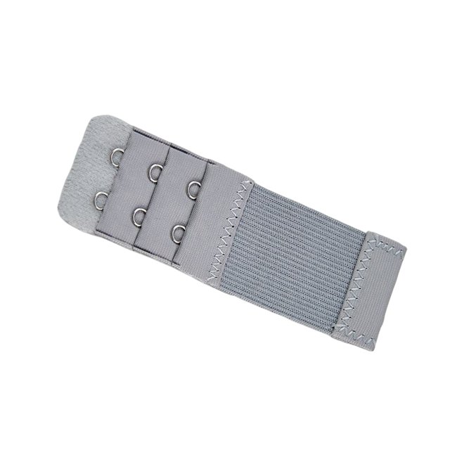 Minnieouse Correa de extensión Extensores de sujetador Hebilla transpirable 2 ganchos Accesorios Elástico Multicolor Ajustable 3 filas Ropa Accesorios de disfraces gris-plata