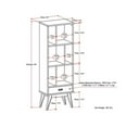 thumbnail image 5 of Allora 1 Drawer 64" Solid Wood Modern Bookcase in Auburn Brown, 5 of 5