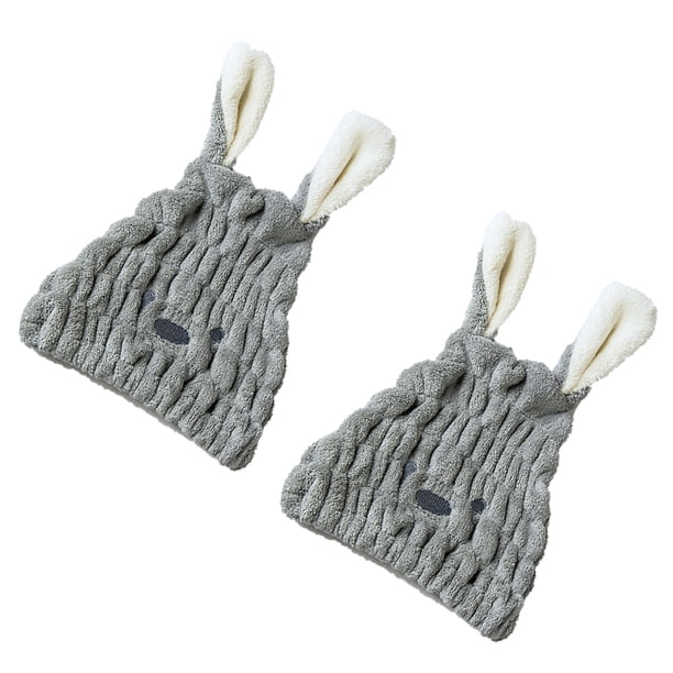 Gorro de secado de cabello,Toalla de secado de cabello 2 paquetes,Turbante de cabello absorbente de secado rápido para niñas y mujeres