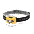 thumbnail image 4 of Lampe Frontale Mini Étanche IPX6 4 Modes 122lm pour Jogging en Plein Air, Torche Frontale Réglable, Lampe de Poche, Fournitures d'Éclairage, Jaune, 4 of 6