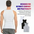 thumbnail image 4 of 6 Pack Men's A-Shirts 100% Cotton Ribbed Underwear Tank Top Solid Casual Menswear S-3XL Regular Big & Tall Workout Breathable Sleeveless Plain Classic, 4 of 7