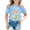Sky Blue, variant on LRen Easter T Shirts for Kids Girls Rabbit Print Short Sleeve Tee for Toddler Casual Easter's Day Pullover Tops Clothes for Children