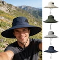 thumbnail image 2 of Sombrero tipo pescador de malla transpirable con ala ancha y ajuste regulable, protección UV, ideal para actividades al aire libre y plegable., 2 of 8