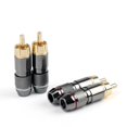thumbnail image 2 of 12 Pcs Copper RCA Plug Gold Plated Audio Video Adapter Connectors Soldering, 2 of 3