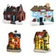 thumbnail image 1 of Decoración navideña navideña de 4 pieza casa LED, navideña, decoración navideña Colco Casa de miniaturas de resina, 1 of 8