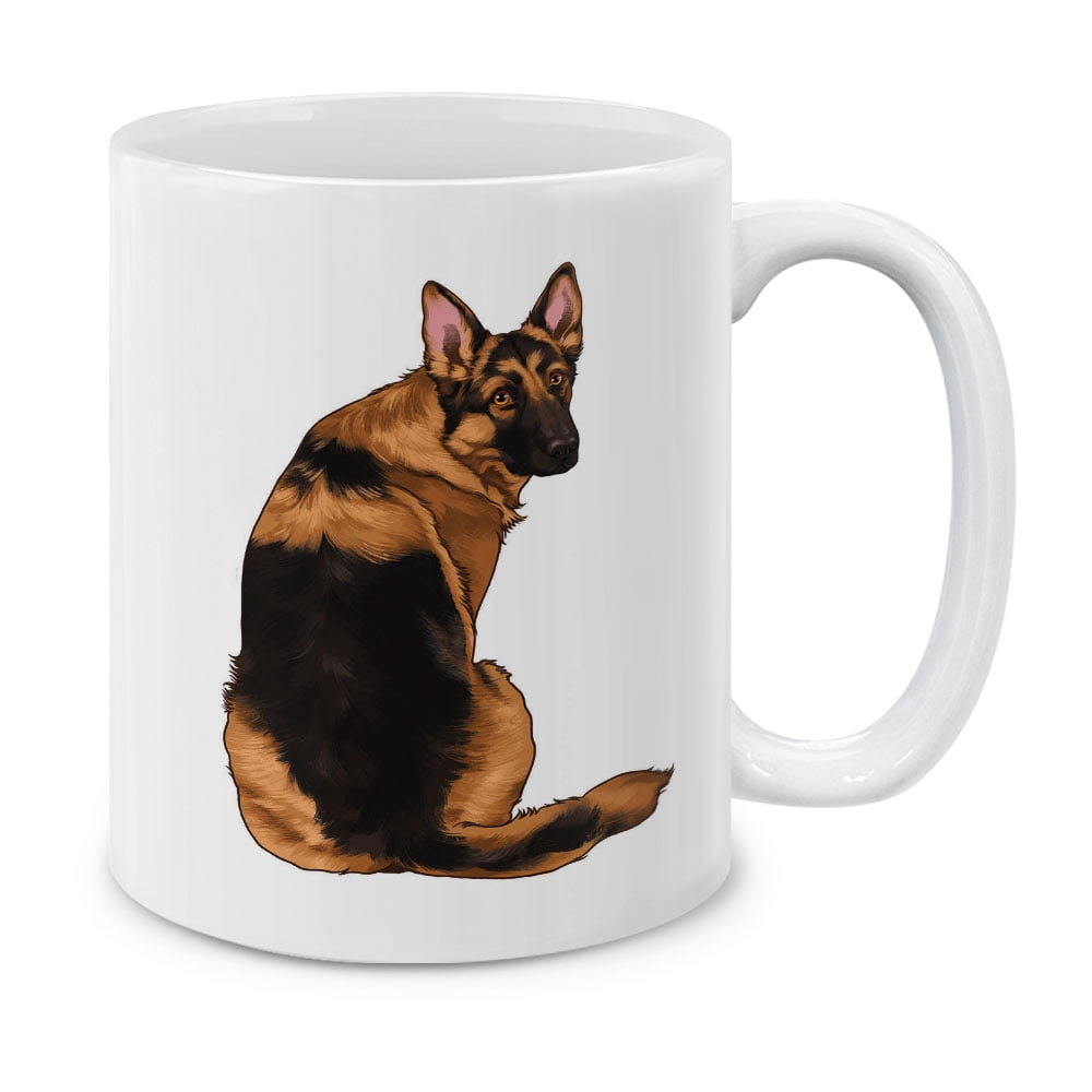 11 Oz Ceramic Tea Cup Coffee Mug German Shepherd Dog Butt Looking Back Walmart Com Walmart Com