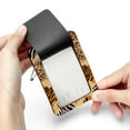 thumbnail image 7 of Square PU Leather Luggage Tags - 2 Pack with Privacy Cover and Stainless Steel Ring - Suitable for Travel, Backpack, Handbag - Suitcase Tags, Travel Tag Leopard Texture, 7 of 7