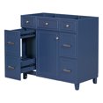thumbnail image 2 of 36 Inch Storage Bathroom Vanity with Soft Closing Door and Drawers, Modern Freestanding Bathroom Cabinet with Solid Wood Frame, Dressing Cabinet for Bathroom, Cabinet Only, Navy Blue, 2 of 9