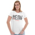 thumbnail image 4 of Meow Forever Cat Lover Sassy Stripes Womens Slim Fit Graphic Tee Brisco Brands S, 4 of 5
