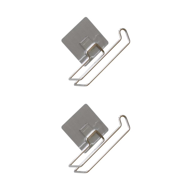 Matsuzay Stainless Steel Holder Punch Free Self-adhesive Rack Load-Bearing Racks Storage Bracket Large Rustproof Hanging No.1 2piezas Matsuzay CBP591426