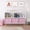 Pink, variant on Peispie Kids Storage Cabinet with Fabric Bins, Toy Organizer Shelf with 3 Drawers, Children Storage Unit with Pine Legs for Playroom Bedroom, Grey