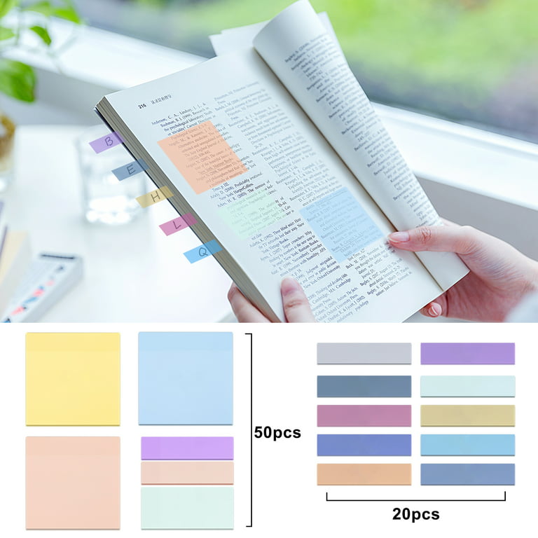 30Pcs Aesthetic Pens With Pastel Sticky Notes