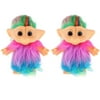 2Pcs Delicate Lucky Troll Doll Mini Action Figures Toy Cake Decoration