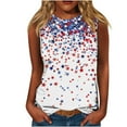 thumbnail image 2 of VKOYWKM American Flag Tank Tops Women 4th of July Patriotic Tank Shirts Independence Day Star Stripe Graphic Tanks Crew Neck Loose Red White and Blue Shirts, 2 of 4