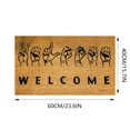 thumbnail image 3 of 16x24 Inch Front Door Mat Durable Coir Doormats Outdoor Mat for Front Door Summer Rug Outdoor Anti-Slip Mat Backing Front Doormat for Outside Patio Floor Entry Porch Garage Office, WELCOME, 3 of 8