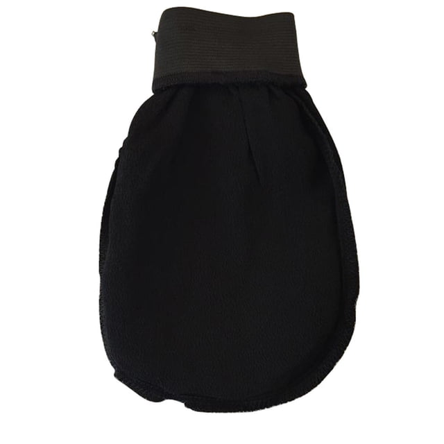 Bewildely Guante de baño exfoliante para eliminar la piel muerta, ducha, cuerpo, espalda, pierna, brazo, toalla para frotar, masaje, exfoliante, Juegos de accesorios de baño negro Bewildely HA005006-01