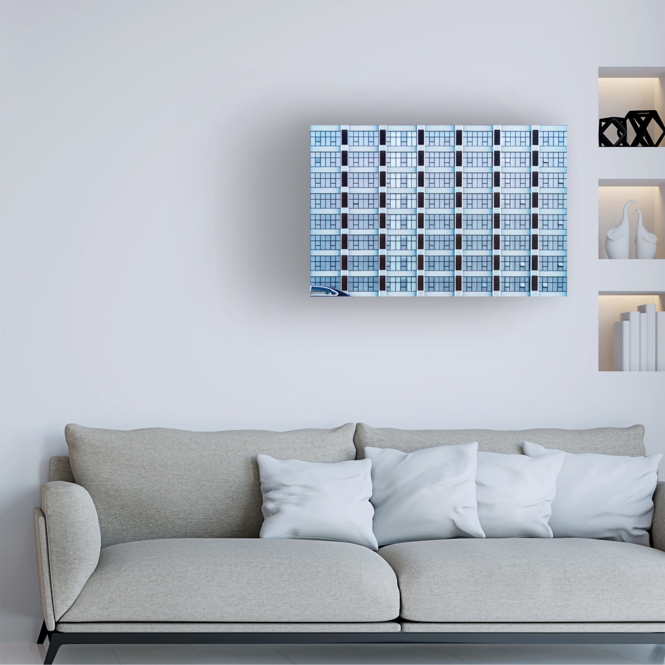 Canvas Wall Art - Piet Flour 'The Waiting Car' Wall Art for Living Room, Bedroom, or Office Décor by Trademark Fine Art - 47 x 30 Inches