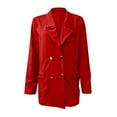 thumbnail image 2 of Vedolay Womens 2023 Suit Jackets Womens Cropped Blazer Casual Open Front Crop Blazer Jackets,Red 3XL, 2 of 5