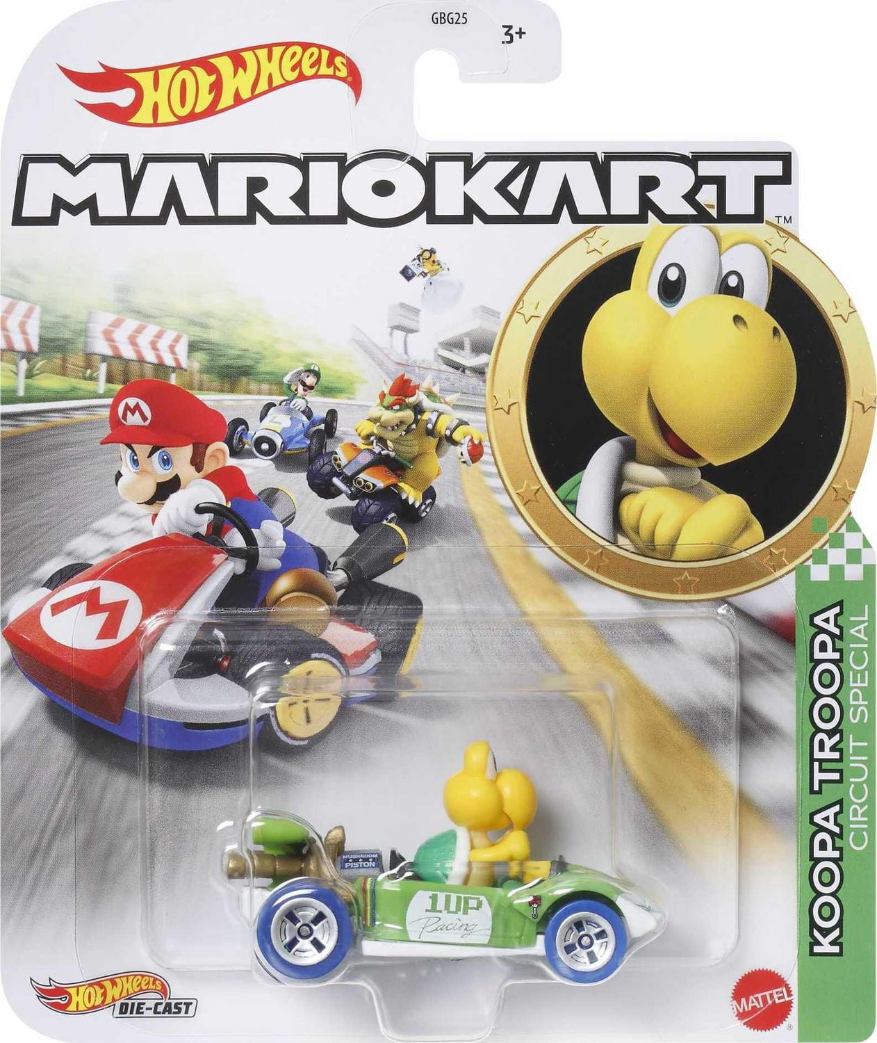 Hot Wheels Koopa Troopa Circuit Special 1:64 Scale Die-Cast Replica Vehicles For Kids Ages 3+ Years
