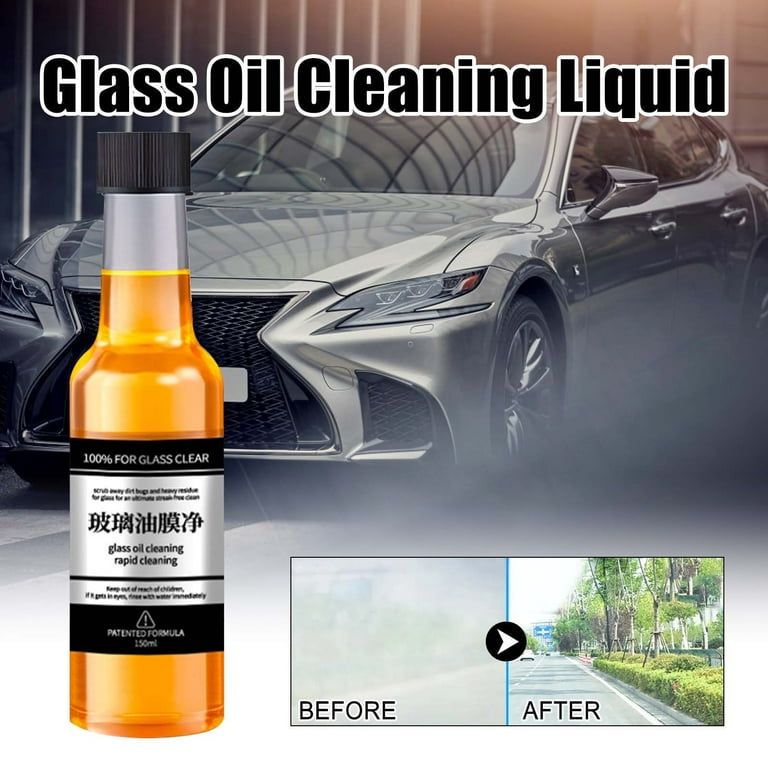 Amlbb 150ml Degreasing Film Cleaning Agent for Car Front Windshield Oil Film Remover for Car Window Cleaning Agent for Both Home and Car Use on Clearance