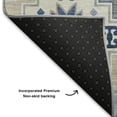 thumbnail image 5 of Addison Rugs Mayfield Premium Machine Washable Transitional Ethnic Blue Rectangle Rug, 10' X 14' Machine Washable Transitional Ethnic Blue Oversized Sherpa Throw Blanket, 5 of 6