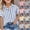 Blue, variant on Weebloom Kids Girls Shirts Striped Casual Shirt Short Sleeve Lapel Open Front Knit Top Loose Fit Fashion Blouse Summer Tees For Toddler Youth Teen T-Shirts 5-15 Years