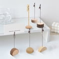 thumbnail image 4 of 10 Pcs Wood Place Card Holders and 10 Pcs Kraft Place Cards, Photo Holders for Table, Rustic Wood Table Number Holder Stand with Memo Clips for Wedding Party Name Sign, 4 of 4
