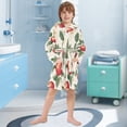 thumbnail image 5 of FORMRS Kids Bathrobe Unisex Hooded Robe Toddler Pajamas Sleepwear, Size 10-12T, Apples Flower Pattern, 5 of 7