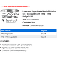 thumbnail image 2 of Lower and Upper Intake Manifold Gasket Set - Compatible with 1992 - 1993 Dodge D250, 2 of 2