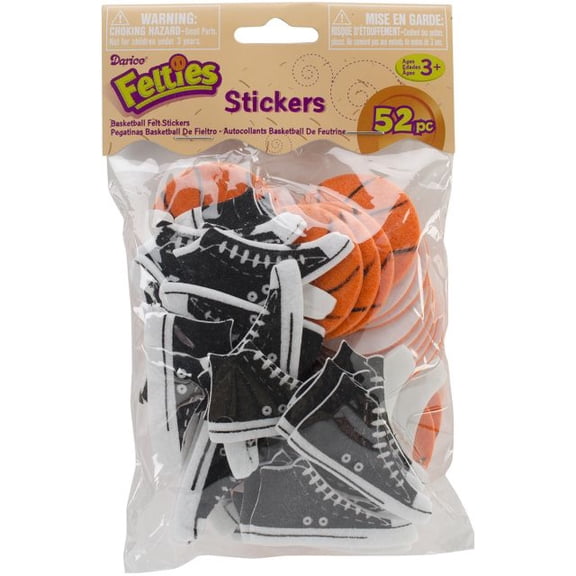 Felt Stickers Basketball 52Pc