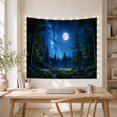 thumbnail image 5 of Nocturnal Forest With Milky Way and Full Moon, Mystical Digital Art for Nature Lovers, Celestial Wall Decor, Housewarming Gift Tapestry Wall Hanging for Bedroom and Living Room, 5 of 7