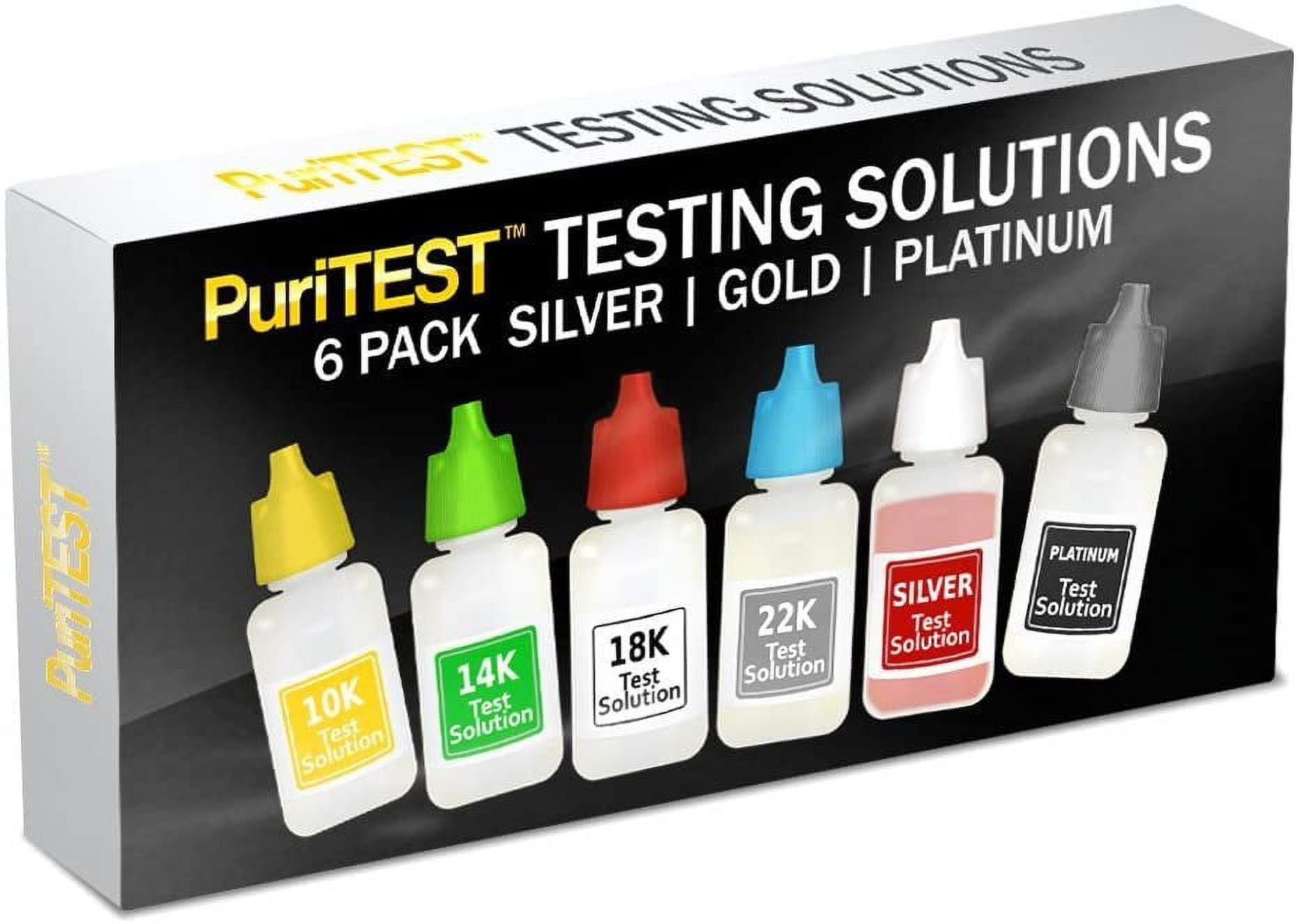 Gold Silver Test Kit Storage Box 10K 14K 18K 22K Platinum Jewelry 24K Tester