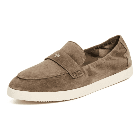 Tory Burch Women's Ballet Suede Sport Loafer, Toasted Sesame, 10
