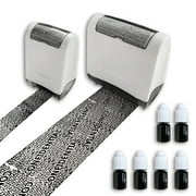 ArtBeek Identity Theft Protection Roller Stamp, 2 Pack Roller Address Hidden Stamp, Including 6-Pack Refills, Id Police Stamp Roller, Confidential Roller Stamp, Anti Theft, Privacy & Security Stamp