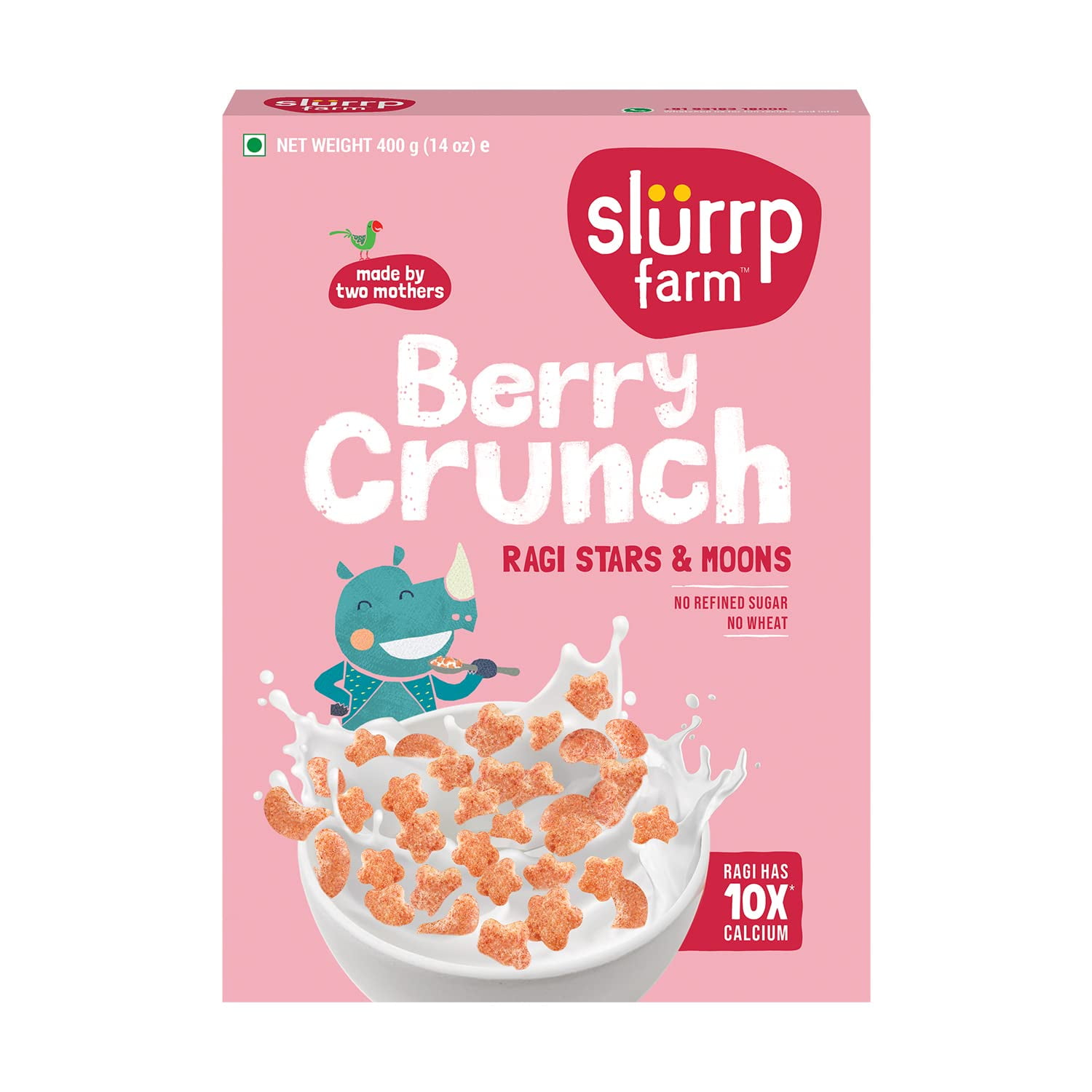 Slurrp Farm Berry Crunch Strawberry Cereal No Maida, No Refined Sugar