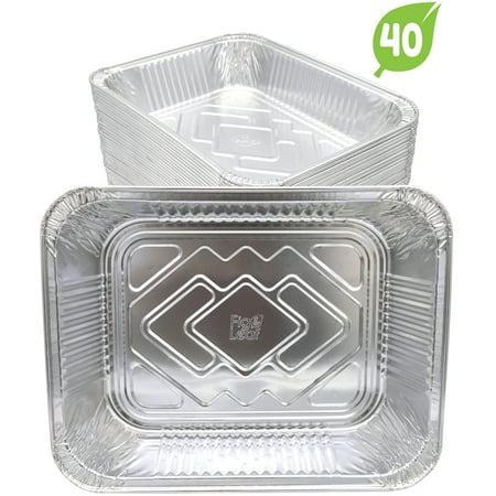 Roasting Pan With Holes Fig and Leaf (40 Pack) Disposable Aluminum Half Size Deep Chafing Pansl Size 9