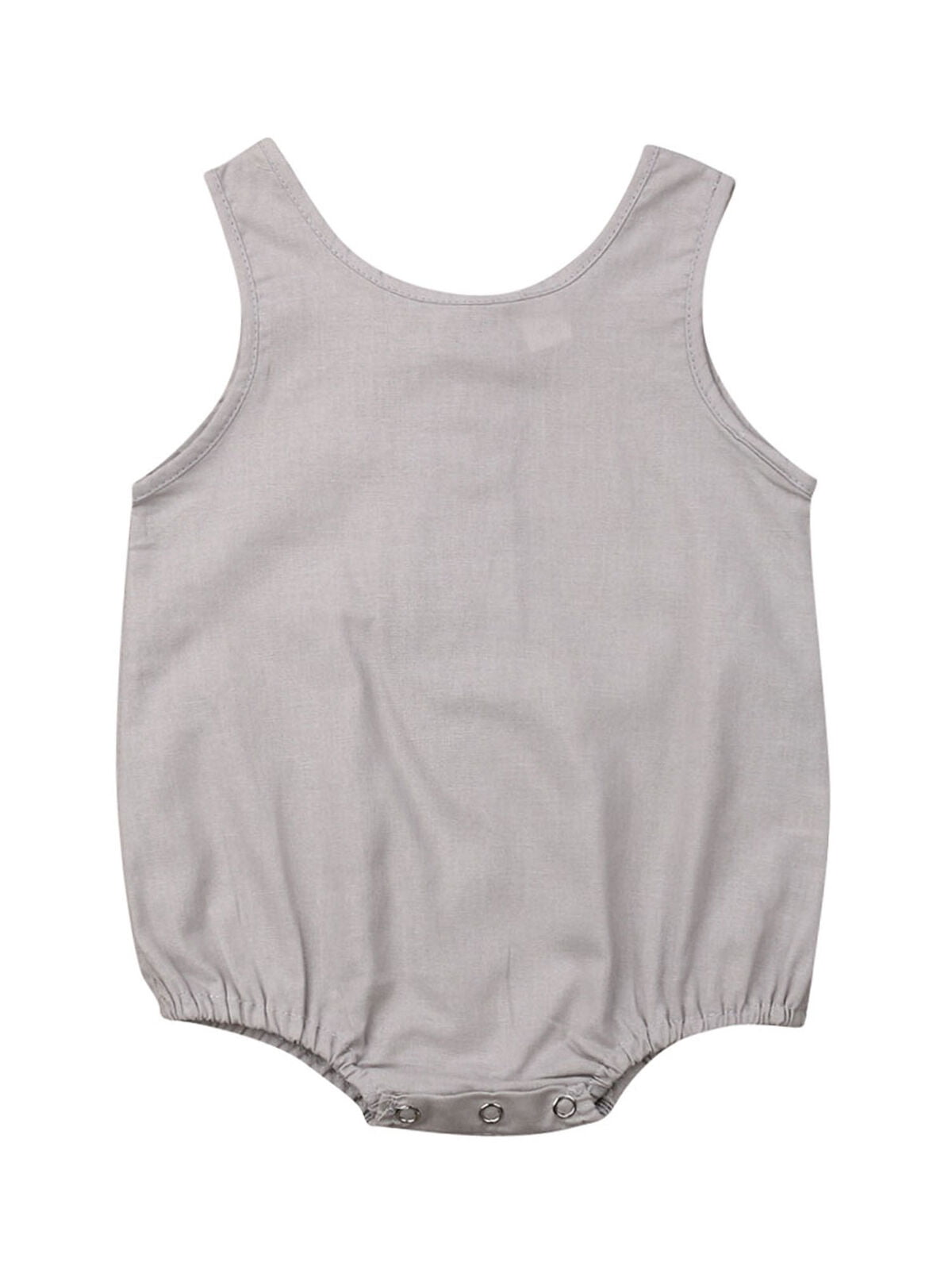 wsevypo Newborn Baby Girls Boys Summer Clothes Cotton&linen Romper