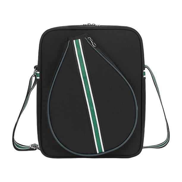 Bolsa bandolera para raquetas de bádminton para jugadores de tenis profesionales o principiantes Negro