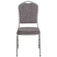 thumbnail image 5 of Emma + Oliver 4 Pack Crown Back Stacking Banquet Chair in Herringbone Fabric - Silver Frame, 5 of 12
