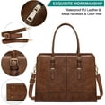 thumbnail image 5 of Laptop Bag for Women Leather Work Tote 15.6 Inch Laptop for Computer Messenger Bag Waterproof Briefcase Business Office Professional Large Capacity Handbag Shoulder Teacher Nurse Bag, 5 of 10