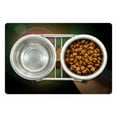 thumbnail image 1 of Horse Pet Mat for Food and Water, Side Portrait of Animal with Psychedelic Colorful Rounds on Starry Backdrop, Non-Slip Rubber Mat for Dogs and Cats, 18" X 12", by Ambesonne, 1 of 2