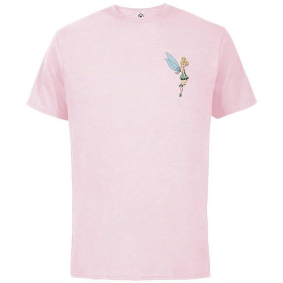 Disney Peter Pan Tinker Bell Small Pose - Short Sleeve Cotton T-Shirt for Adults - Customized-Soft Pink
