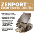 thumbnail image 2 of Zenport Z38079 Squirrel Lunch Box Hopper Squirrel Feeder - Helps Divert Squirrels Away from Dedicated Bird Feeders, 2 of 4