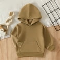 thumbnail image 2 of Coerni Toddler Girl Boy Sweatshirt Top Solid Color Hoodie Jumper For 0 To 5 Years Toddler Full Zip Hoodies, 2 of 6