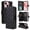 Black, variant on For Apple iPhone 17 Pro Wallet Case Magnetic Flip Cover 9-Card Slots Zipper Pocket With Detachable Shoulder Strap And Wrist Strap,Black,For iPhone 17 Pro
