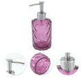 thumbnail image 5 of Unique Bargains 1 Pc Elegant Soap Pump Dispenser for Bathroom 11.15oz Purple Silver Tone, 5 of 6