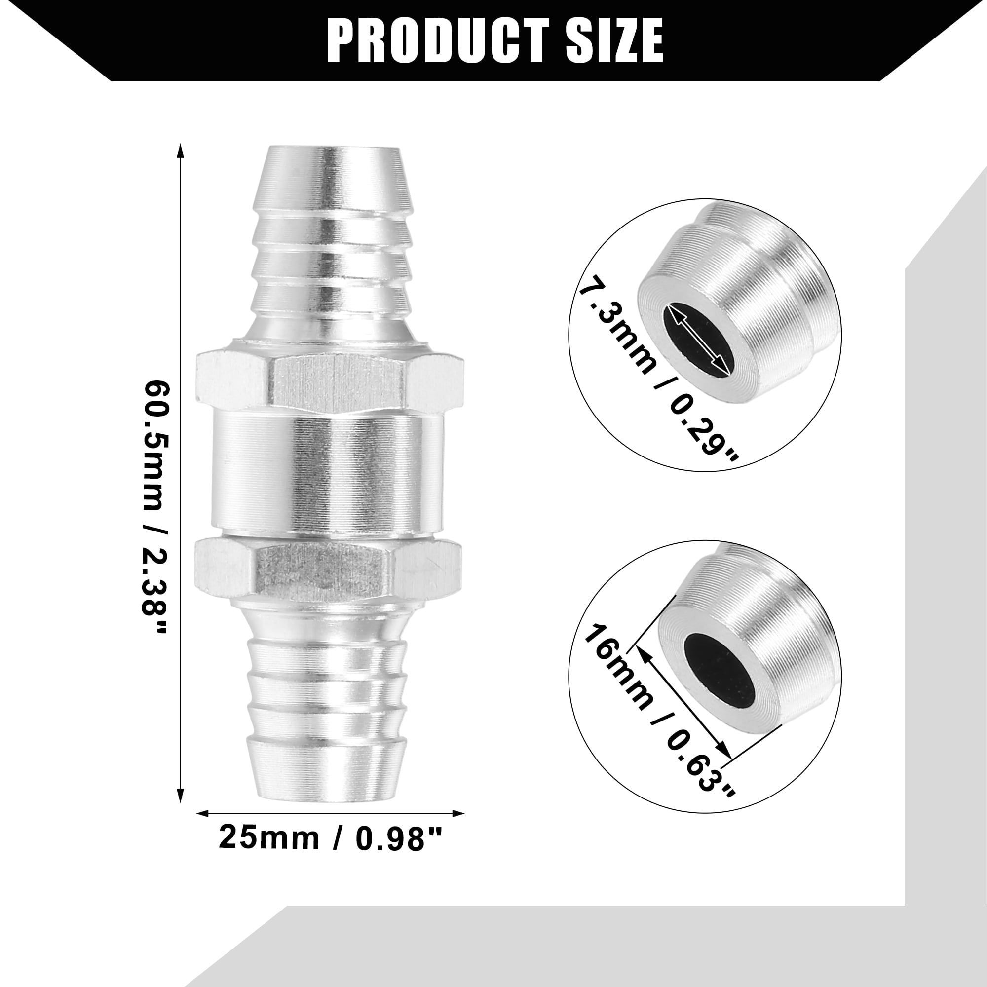 Unique Bargains Fuel Line Check Valve / One Way Check Valve for Fuel Systems OD 0.63"
