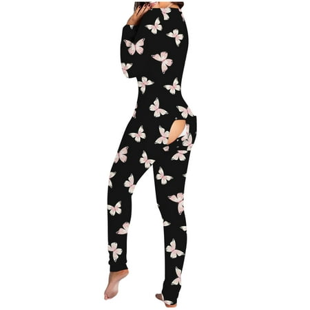 

ZIZOCWA Women S Pajamas Set Women Lingerie Sleepwear Jumpsuit Women S Buttoned Print Flap Adults Functional Button- Women S Jumpsuit Lady Sleepwear Short